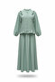 Mira Ruffle Detailed 4-Layer Muslin Skirt Set – Mint Green - 6