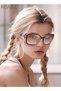 Womens Polarized Oval Sunglasses UV400 Protection Transparent Brown PC Frame Fashion Anti Glare Sun Shades with Glasses Case 60mm - 2