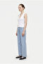 High Waist Wide Leg Jeans - Ice Blue - 3