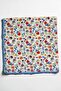 Women's White Blue Floral Organic Cotton Soft Scarf - 2