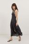 Black Halter Neck Polka Dot Women's Dress - 3