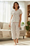 Women's Short Sleeve + Capri Bow Valentine's Day Cotton Pajama Set