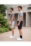 Men's Shorts, Black Shorts, Gray Shorts, 2 Thread Count, Plus Size, Sports Shorts, Oversize, Lace-Up, Casual Shorts - 2