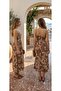Bitter coffee back detail, elastic adjustable straps, sensual fabric that opens after the waist, a quality elegant dress. - 3
