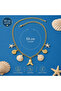 Gold Plated Starfish, Fish, Oyster Shell Chain Necklace - 2