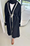 Ibiza Ribbed Muslin Kimono - Black - 3
