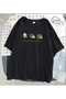 3-Piece Cat Printed Oversize Loose Boyfriend T-Shirt