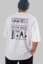 Gym Bro Oversize Back Printed White T-Shirt 100% Cotton Streetwear Premium Comfortable Fit - 6