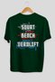Squat Bench Deadlift 4 Oversized Back Printed Green T-Shirt 100% Cotton Streetwear Premium Comfortable Fit