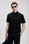 111040234 Hudson Smart Polo Collar T-Shirt Men's T-Shirt Black