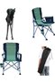 Folding Camping Chair Armchair Comfortable Back Fishing Chair Beach Chair Durable Aluminum Alloy Frame Easy to Store and Carry Suitable for Hiking Gardening Beach Picnic - 4