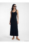 Lcw Vision Black Square Neck Bodycon Dress