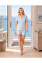 Women's Summer Patterned Buttoned Shorts Pajama Set 76-108 - 4