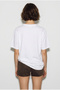 Women's White V-Neck for Love Embroidery and Beading Embellished Oversize T-Shirt 2240 60286329 - 5