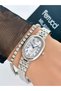 Steel Strap Oval Case 2 Year Warranty 3 Atm Waterproof Women's Wristwatch + Bracelet Gift
