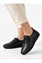 Women's Black Genuine Leather Orthopedic Soft Sole Casual Shoes - 3