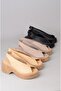 Select 4126 genuine leather heel women's sandal (heel: 6.5cm platform: 2.5cm) black - 7