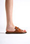 Tan Genuine Leather Slippers Bp31My48E - 4