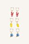 Women's 3-Piece Sea-Themed Mixed Earrings H9137Axns