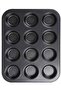 Non-Stick 12 CUP Muffin Pan, Carbon Steel Cupcake Baking Tray, Oven-Safe, Easy Release & Easy Clean, Ideal for Muffins, Cupcakes & Mini Cakes - 2