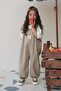 Elastic Cuffed Jumpsuit Beige - 2