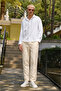 Men's regular fit long sleeve bonita shirt - white - 2
