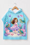 Girl's Underwater Princess Patterned Hooded Beach Poncho Children's Towel Poncho - 3