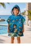 Boys' Sea-Themed Hooded Beach Poncho Quick-Dry Kids' Towel Poncho