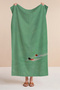 Sea-Themed Green Minimalist Beach Towel - Quick-Drying Microfiber Towel with Mediterranean Swimmer Figure - 4