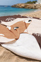 Children's Beach Towel with Cute Deer Figure - Nordic Brown Cream Quick-Drying Microfiber Towel - 5