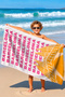 City Themed Beach Towel-Mediterranean Architecture Pink Orange Pool Sea Bath Quick Drying Seaside Cover-Up - 7