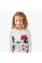 Girls Crew Neck T-shirt with Mickey and Minnie Mouse Print - Cotton - Long Sleeves - 4