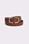 Women's gold buckle 2 cm 3-piece set black-beige-brown belt - 5