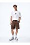 Brown Shorts with Front Cargo Pockets