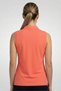 Women Sportswear Fit Sleeveless Outdoor Polo Shirt, Orange - 4