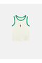 Pepper Appliqué Detailed Ribbed Crew Neck Cotton Undershirt