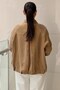 Front Pleated Detailed Zippered Advertized Sleeve Lined Bomber Jacket - 4