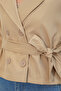 Women's Belted Short Trench Coat 5970 - K. Beige - 6