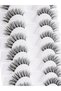 10 Pairs Natural Look False Eyelashes Clear Synthetic Hair Fake Lashes Lightweight Reusable for Women Daily Makeup and Work - 6