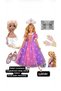 Light-Up Rapunzel Costume + Rapunzel Wig Hair + Gloves + Crown + Face Stone + Purple Ballerina Set Birthday Party