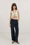 Navy Blue Double-Breasted Pareo Women's Trousers - 2