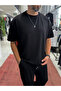 Black Oversize Basic Modal Fabric T-Shirt Rsp - 4
