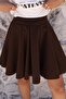 Brown Flounce Crepe Skirt