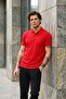Men's Fashion Comfort Red Polo Collar T-Shirt - 2