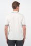 Cream Color Polo Collar Short Sleeve Knitted Comfort Fit 100% Cotton Sweater 1012260151 - 5