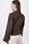 Women's Classic Collar Belted Double Button Light Brown Trench Coat - 7