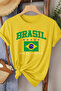Brazil Printed Women's Cotton T-Shirt