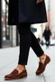 Women's Genuine Suede Soft Moccasin Loafer Laceless Flat Heeled Comfortable Daily Shoes Modern Stylish - 2