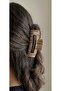 Women's Bone Patterned Oversized Hair Clip Clasp Barrette Transparent Glitter Hair Accessory Jewelry Gem 8 cm - 4