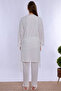 Adjustable Waist Elasticated Maternity Pajama Set with Dressing Gown Effortt - Ecru - 4